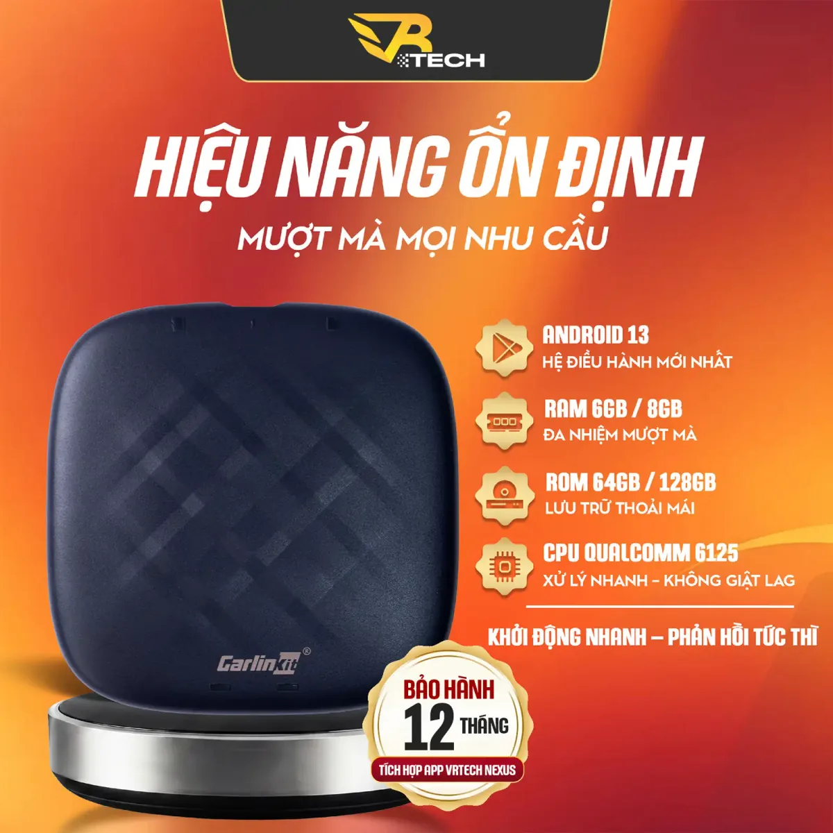 VRTECH Edition | Carlinkit TBOX PLUS V2 2026 | Android Box Ô Tô | Chip Qualcomm 6125 | Apple CarPlay & Android Auto | Bảo hành 12 tháng - thumbnail 3